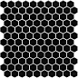 HG143 Hexagon Mosaic Black 2,65 30x30 Serapool