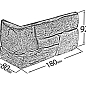 Альпийский Пласт Белый Угол 80х180x92 Камтек
