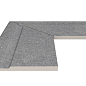 Угол фарфорового поручня наружный 90 Cement Grey 25x50 Serapool фото в миниатюре