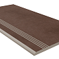 Ступень CA03 Cave Brown неполированный с насечками 30x60 Estima