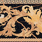 240233 MARBLE FASCIA BAROCCA NERO LEV 14,4x58,5 Versace (Gardenia Orchidea)