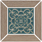 ID158 Вставка Тровазо наборный коричневый тёмный матовый 13x13x0,9 Kerama Marazzi