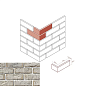 684-15 Ринн Брик Design угол 8.5x19x6.5 White Hills