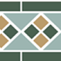 Border LISBON with 1 strip (Tr.13 Dots 18+03 Strips 18) 28х15 Top Cer