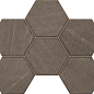 Мозаика GB03 Gabbro Hexagon неполированная 25x28.5 Estima