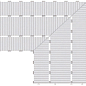 IP900K Угловой элемент фарфоровой решетки Petit Carre Unglazed 38x24,5 Serapool фото в миниатюре