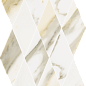 620110000203 Stellaris Calacatta Gold Mosaico Diamond Lux 28x48 Italon