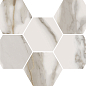 620110000047 Charme Evo Calacatta Mosaico Hexagon 25x29 Italon