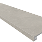 Комплект MM02 Magmas Grey (Ступень 33x120 неполированный прямоугольный бортик без насечек + Подступенок 14,5x120) Ametis by Estima