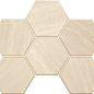 Мозаика GB01 Gabbro Hexagon неполированная 25x28.5 Estima