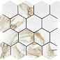 Mosaic Calacata Paonazzo 78 Hexagone 28x33 Velsaa