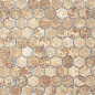 Emperador light MAT hex 18x30x6 285x305x6 Caramelle Mosaic