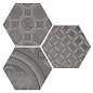 decor VODEVIL GREY 3шт/Комплект 17.5*17.5 Cifre