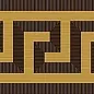 G0047104 Fascia Greca Moka/Oro Nat 9,8x60 Versace (Gardenia Orchidea) фото в миниатюре