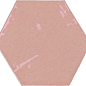 122082 ZELLIGE HEXA PINK 10,8x12,4 WOW