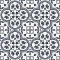 Hampton Blue Pre-Cut 45x45 Prissmacer