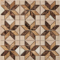 PIX286 Botticino, Dark, Light Emperador из мрамора полированная 23x23 298х298x6 Pixmosaic