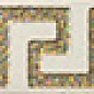 240241 MARBLE LISTELLO GRECA BIANCO SAB 2,7x58,5 Versace (Gardenia Orchidea)