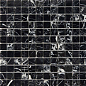 PIX251 Black majesty из мрамора полированная 23x23 305х305x6 Pixmosaic