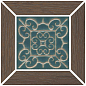 ID154 Вставка Тровазо наборный коричневый светлый матовый 13x13x0,9 Kerama Marazzi