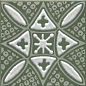 KMD3STA019GN Декор Бахия 2 зелёный глянцевый 9,8x9,8x0,7 Kerama Marazzi