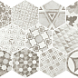 22099 Hexatile Cement Garden Grey 17,5x20 (17 видов паттерна) EQUIPE фото в миниатюре 2