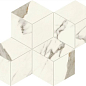 AF8M Marvel Calacatta Sublime Mosaico Esagono Silk 30x35 Atlas Concorde