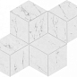 AS2J Marvel Carrara Pure Mosaico Esagono Lapp 30x35 Atlas Concorde