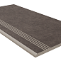 Ступень CA05 Cave Anthracite неполированный с насечками 30x60 Estima