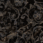 262552 FLOREALE NERO AMASANTA 39x78 Versace (Gardenia Orchidea)