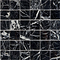 PIX252 Black majesty из мрамора полированная 48x48 305х305x6 Pixmosaic