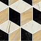 240840 MOSAICS T3-3D NERO-ORO-BIANCO 17x29,1 Versace (Gardenia Orchidea)