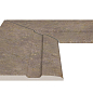 Угол фарфорового поручня внутренний 90 Natural Mocha 25x50 Serapool фото в миниатюре