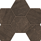 Мозаика GB04 Gabbro Hexagon неполированная 25x28.5 Estima