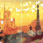 Панно Paris P4D245 40x60 (комплект 4шт) Муза Керамика