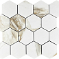 Mosaic Calacata Paonazzo 78 Hexagone 28x33 Velsaa