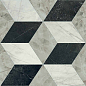 PF60014098 Tarsia Cubical Nero Deco Lux 3D Rett 60x120 Versace (Gardenia Orchidea)