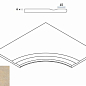 620090000244 SAND BORDO SVASATO ANGOLARE ROUND 30 60x60 Italon