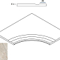 620090000196 WHITE BORDO SVASATO ANGOLARE ROUND 30 60x60 Italon