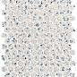 fRUB Glim Gemme Azzurro Round Mosaico Matt 29,5х32,5 FAP Ceramiche