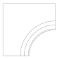 620090000908 Rinascente Clay Bordo Curvilineo Svasato Round LASTRA 20mm 60x60 Atlas Concorde Russia