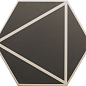 127018 FANCY LINES GRAPHITE R10 20x23 DNA Tiles
