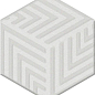 OS/A241/63000 Декор Агуста белый 6х5,2 Kerama Marazzi
