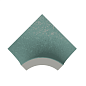 PT33IBA Внутренний торцевой угол Piazza Turquoise 4x4 Serapool фото в миниатюре