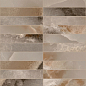 770255 Reves De Rex Choco Mosaico Glossy 3x15 30x30 Rex Ceramiche