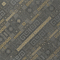 261333 GREEK STRIPES ANT/ORO 40x40 Versace (Gardenia Orchidea)