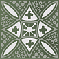 KMD3STA019GN Декор Бахия 2 зелёный глянцевый 9,8x9,8x0,7 Kerama Marazzi