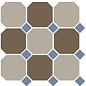 4401+29 OCT11-A Beige 01 Coffe Brown 29 OCTAGON/Blue Cobalt 11 Dots (лист 30х30 9 штук+вставки) Top Cer