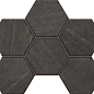 Мозаика GB03 Gabbro Hexagon неполированная 25x28.5 Estima