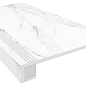 Комплект Ступень SM01 Supreme 33x120 неполированная с бортиком + Подступенок 14.5x120 Ametis by Estima